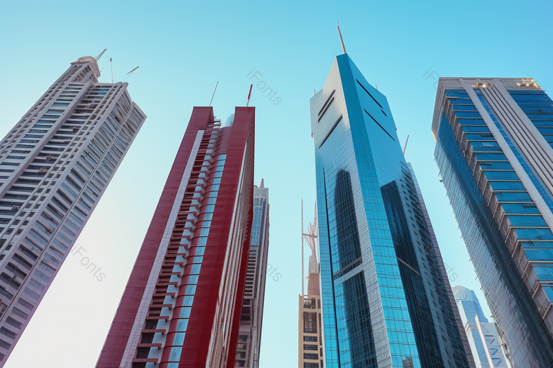 蓝天城市建筑摩天大楼商务科技建筑摄影照片素材,高清,摄影图,摄影图片,图片大全,摄影图免费下载